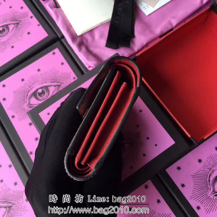 GUCCI古馳 歐洲正品原單 padlock系列 最新款短皮夾 453155 小鳥紅皮 WTG1199